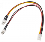 Adapter Akyga 3 pin, 3 pin Molex male x 2, 0.15 m
