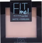 Kompaktne pulber Maybelline Fit Me Matte + Poreless, 120 classic ivory, 9 g
