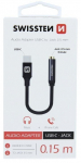 Adapter Swissten USB-C to 3.5mm USB-C, 3.5 mm, 0.15 m, must v.