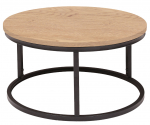 Kohvilaud Home4you Brite, must v./puidu v., 60 cm x 60 cm x 32 cm