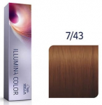 Juuksev&auml;rv Wella Illumina Color, medium red gold blonde, 7/43, 60 ml