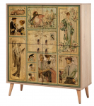 Kapp Kalune Design Multilux 732, pruun v./mitmev&auml;rviline, 95 cm x 36 cm x 111 cm