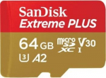 M&auml;lukaart SanDisk Extreme Plus, 64 GB, 200 Mb/s - 90 Mb/s