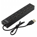 USB jaotur CoreParts 7 Ports USB 2.0 HUB USB male, 7 x USB female, must