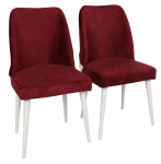 Toolide komplekt Kalune Design Nova 782 974NMB1206, matt, valge v./punane v., 49 cm x 50 cm x 90 cm, 2 tk