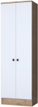 Esiku riidekapp Kalune Design P6 M14 - 2415, valge v./p&auml;hklipuu v., 59.8 cm x 37.5 cm x 182.8 cm