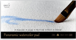 Joonistuspaber Smiltainis Panoramic Watercolor Pad, 260 g/m&sup2;, valge, 20 cm x 40 cm
