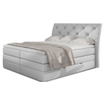 Voodi kahekohaline kontinentaalne Mirabel Soft 17, 160 x 200 cm, valge v., madratsiga