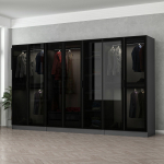 Riidekapp Kalune Design Kale 6094, antratsiit v./must v., 52 cm x 315 cm x 210 cm