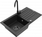 K&ouml;&ouml;givalamu Mexen Pablo 6510751010-73+670200-70+66911-70, graniit, 75 cm x 43 cm x 16.1 cm, metallic black/silver+black(b)