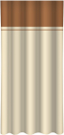 &Ouml;&ouml;kardin ZMH-149, kreemjasvalge/hele pruun v., 160 cm x 250 cm
