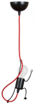 Valgusti rippuv Emibig Bobi 537/1, E27, 1 x 15 W, must v./punane v.