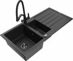 K&ouml;&ouml;givalamu koos kraaniga Mexen Andres Duo, graniit, 100 cm x 50 cm x 20 cm, h&otilde;be/must