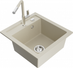 K&ouml;&ouml;givalamu koos kraaniga Mexen Vito, graniit, 49 cm x 52 cm x 21 cm, beež