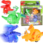Kujukeste komplekt, dinosaurus Running, 4 tk, sinine/punane/kollane