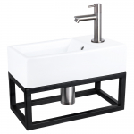 Vannitoa kraanikauss keramika, 40 cm x 22 cm x 11.5 cm, valge