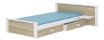 Lastevoodi ADRK Aldex Shelf, pruunikas v., 90 x 200 cm, voodipesu kastiga, ilma madratsita