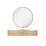 Rippuv sahtel Kalune Design Princesse, tamm v., 30 cm x 82 cm x 15 cm, peegliga