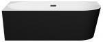 Vann, teisaldatav Besco Zoya Black&White Matt, 170 cm x 80 cm x 59 cm, vasakpoolne, valge/must