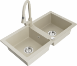 K&ouml;&ouml;givalamu koos kraaniga Mexen Mario, vaik/graniit, 82 cm x 43.6 cm x 16.1 cm, beež