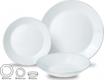 Taldrikute komplekt prae/supi/magustoidu KingHoff, &Oslash; 25.4 cm, valge v.