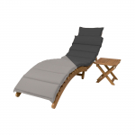 Lamamistoolide ja laua komplekt 4IQ Catania, hall v., 182 cm x 54 cm x 60 cm