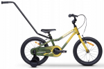 Lisaratastega laste jalgratas, laste Tabou Rocket FR, kuldne v./roheline v., 18"