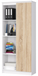 Kontorikapp Akord Furniture Factory R80 1D 4P CLP, valge v./sonoma tamm v., 180 cm x 80 cm x 35 cm
