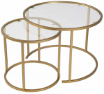 Kohvilaudade komplekt Kalune Design, kuld v., 42 - 60 cm x 60 cm x 39 - 43 cm, 2 tk