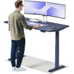 Arvutilaud reguleeritava k&otilde;rgusega Desktronic HomeOne, 160 cm x 80 cm, 119 cm, sinine v.