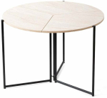 S&ouml;&ouml;gilaud Kalune Design Yaprak 1204, must v./travertine v., 100 cm x 100 cm x 72 cm