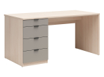Kirjutuslaud sahtlitega Point One, 160 cm x 75 cm, 79 cm, pruun v./hall v.