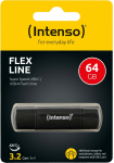 USB m&auml;lupulk Intenso Flex Line, must v., 64 GB