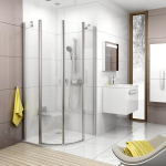 Du&scaron;ikabiin Ravak Chrome CSKK4-90, pool&uuml;mar, aluseta, 90 cm x 90 cm x 195 cm, alumiinium v./karastatud