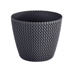 Lillepott Prosperplast Splofy DSP160, plastik, &Oslash; 15.7 cm, must v.