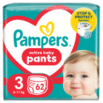 P&uuml;ksm&auml;hkmed Pampers Pants, 3 suurus, 6 - 11 kg, 62 tk