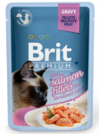 Kassi m&auml;rgtoit Brit Premium Salmon Fillets In Gravy, kalaliha/l&otilde;he, 0.085 kg