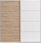 Riidekapp Forte Java JWS328E3-C517, tamm v./valge v., 61.2 cm x 200.1 cm x 209.7 cm