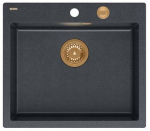 K&ouml;&ouml;givalamu Quadron Morgan 110, graniit, 57 cm x 50 cm x 22 cm, must v./pruun v./vask v.