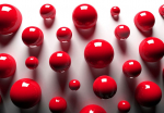 Fototapeet Artgeist Red Balls, 70 cm x 70 cm
