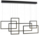 Valgusti rippuv AZzardo Quadratus AZ2850, LED, 3000 &deg;K, 1 x 105 W, must v.