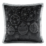 J&otilde;ulu dekoratiivne padjakate 118A, h&otilde;be/must, 45 cm x 45 cm
