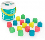 Vormi sorteerija Miniland Bucket & Forms, mitmev&auml;rviline, 16 tk