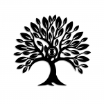 Valgusti seinale Opviq Heart Tree V2, E27, 1 x 40 W, must v.