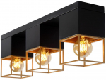 Valgusti lagi Lucide Rixt 21120/03/30, E27, 3 x 40 W, kuldne v./must v.