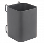 Hoidik Kuchinox, 10 cm x 10 cm x 13 cm, teras, must v.