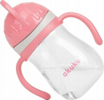 Pudel silikoonk&otilde;rrega Akuku A0676, 280 ml, 9 kuud, pol&uuml;prop&uuml;leen (pp), roosa v.