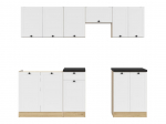 K&ouml;&ouml;gikomplekt Junona Line, valge v./must v., 2.3 m
