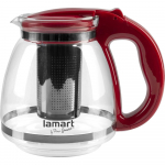 Teekann koos kurnaga Lamart Verre LT7074, 1.5 l, l&auml;bipaistev v./punane v.