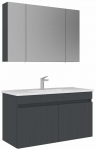 Vannitoa m&ouml;&ouml;bli komplekt Kalune Design Tivoli, matt antratsiit v., 45 cm x 100 cm x 57 cm